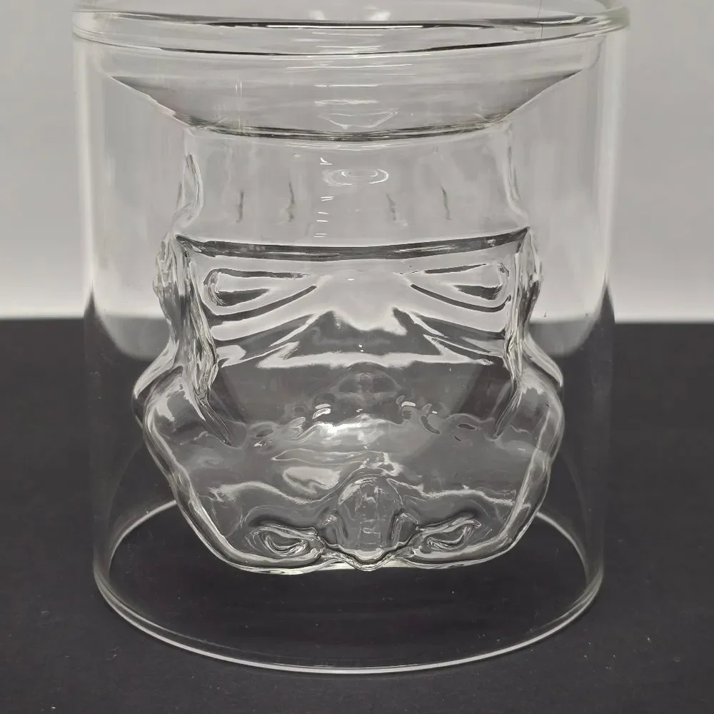 Star Wars Stormtrooper Helmet Double Wall Clear Whiskey Drinking Glass